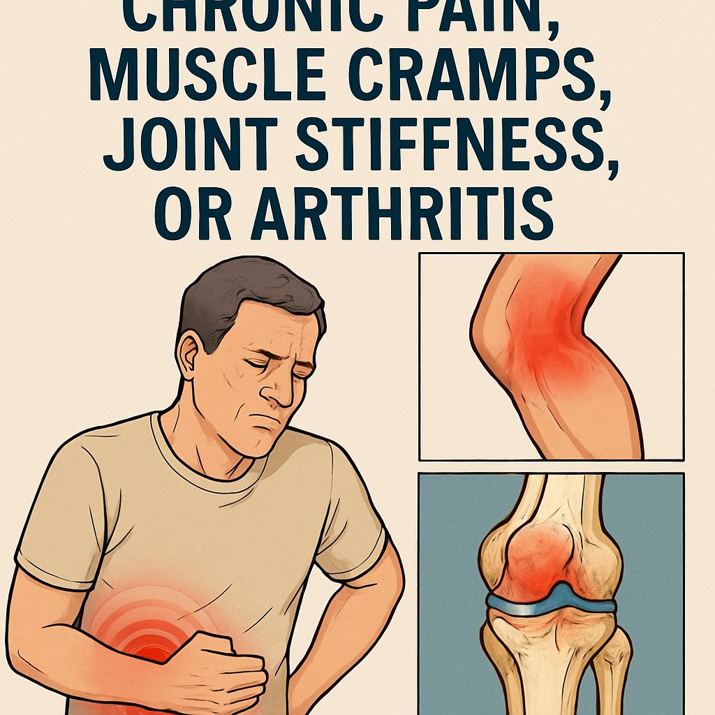 Chronic pain, muscle cramps, joint stiffness